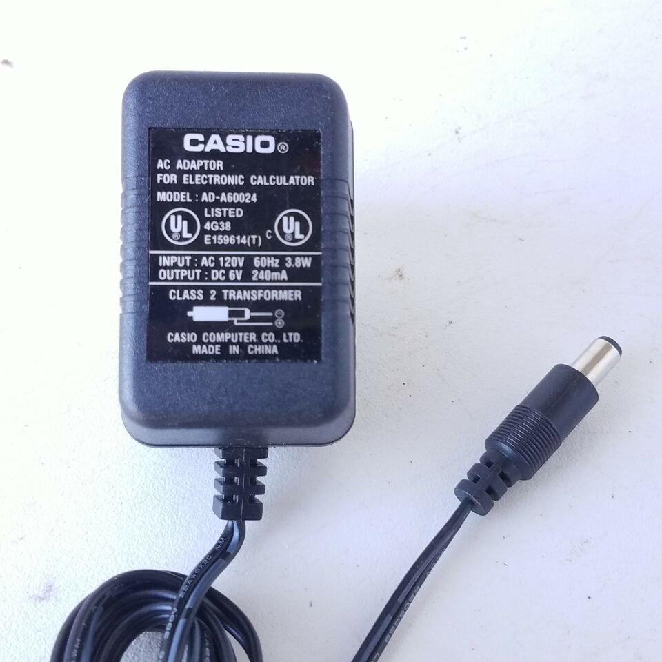 *Brand NEW*Casio Output 6VDC 240mA AC Adaptor Model AD-A60024 Power Supply